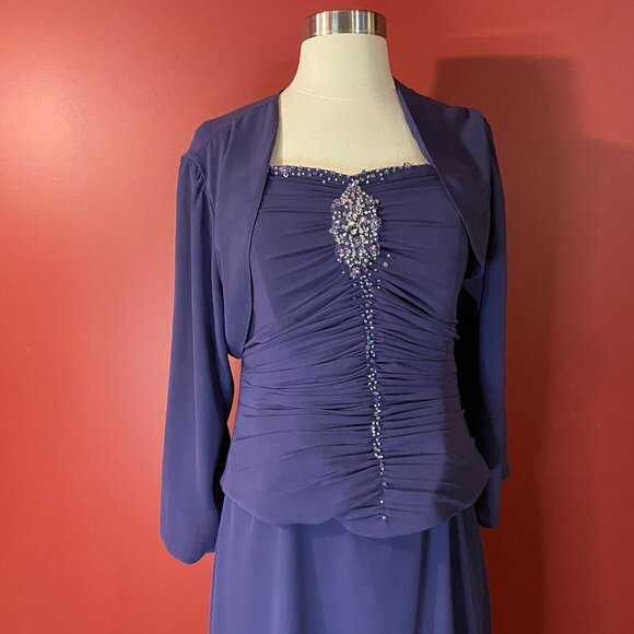 Joshua B Designs Women's Formal Dress with Sheer Shawl - Size 8 (check details) - Picture 2 of 8